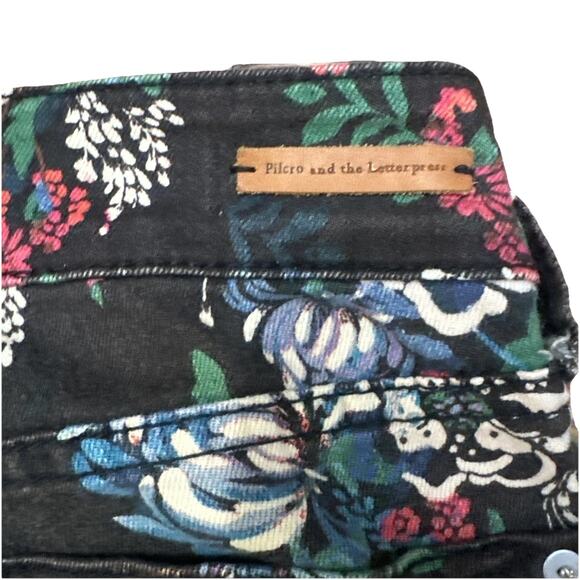 Pilcro And The Letter Press Jeans Womens 25 Floral Print Mid Rise Skinny - Picture 8 of 8